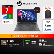 HP Victus 15 | Ryzen 7 7445H | RTX4050 | 16GB/512GB | FHD IPS 144 Hz | 2Yrs | 15-fb3086AX โน๊ตบุ๊ค G