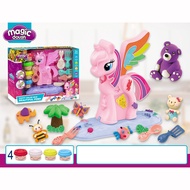 Kids Magic Dough Play Modeling Dough Set Pink Horse