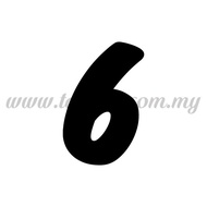 Balloon Sticker - Number "6" - Bold