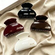 4pcs/1pc Women's White, Black, Burgundy, Brown Atmosphere Lightweight Plastic Hair Clips Fashionable