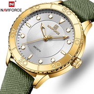 NAVIFORCE New Fashion Ladies Watch For Women Quartz Watches Leather Ladies Wristwatches Waterproof Clock
