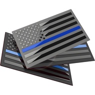 3 Pack Aluminium American Flag Emblem Deca for Cars & Trucks, 5 x 3 inch American USA Flag Decal Sti