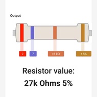 ZL99 RESISTOR 1/4 WATT 1/4 0.25 0.25W 5% 5 PERCENT 27000 27K 27 KILO OHM Ω