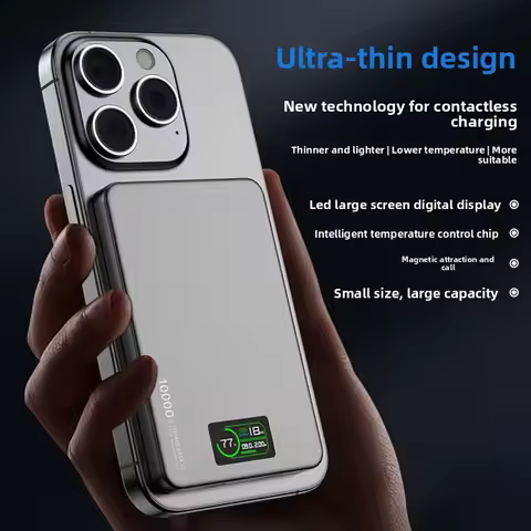 Qi2 15W Magnetic Portable Charger for Magsafe Power Bank Portable Battery Pack Ultra-thin Fast Charg