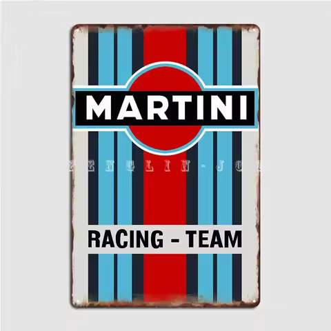 Martini Racing Metal Sign Mural Painting Custom Pub Home Tin Sign Poster