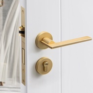 Gold Bedroom Door Mute door lock Handle Interior Door Handle Lock Cylinder Security security Lock/Door Handles For Interior Door