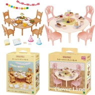 Sylvanian Families Sweets Party Home Set Table Food Doll House Furniture Accessories Miniature Toy