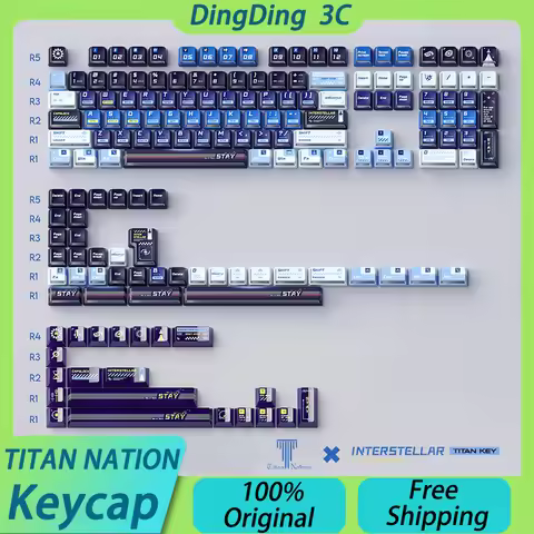 Titan Nation Interstellar Keycaps Nuclear Power Transparent Thermal Dye Sublimation PBT Cherry Keyca