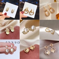 New Vintage Opal Stone Stud Earrings for Women Fashion Simulated Opal Studs Earrings Girl