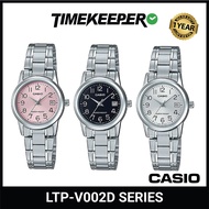 Casio LTP-V002D/ LTPV002D Series/ LTPV002D-1B/ LTPV002D-4B/ LTPV002D-7B Ladies Watch