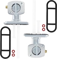 LIYYDS 2Pcs Fuel Gas Petcock Valve Tank Switch Compatible with Yamaha 15A 21V 23F 2GU 2HR 2KF 3FY 3J