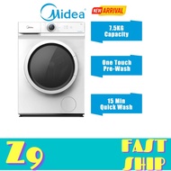 Midea Washing Machine (7.5KG) Quick Wash Front Load Washer MF100W75 / MF-100W75
