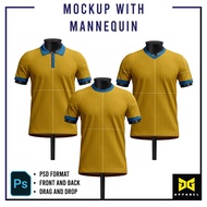 🔥Realistic 3D Mockup 2024 with Mannequin‼️Sports Jersey/ Muslimah‼️Front & Back View‼️PSD File‼️