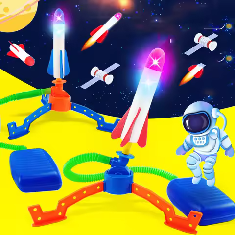 Flying Rocket Toys Feet Step on The Sky Launcher Flying Parent-child Interactive Puzzle Games Childr