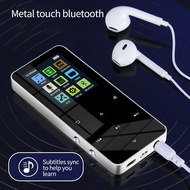 NEW 1.8 Inch Metal Touch MP3 MP4 Music Player Bluetooth 4.2 Supports Card Built-in Speaker with FM Alarm Clock Pedometer e-Book