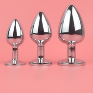 Metal Butt Plug Intimate Metal Anal Plug With Crystal Sex Toy for Men for Women Unisex Bedroom Pleas