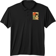 Cool Japanese Retro Cat Pattern Polo Shirt 80s 70s Anime