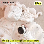 Korean Cotton Baby Storage Basket Portable Bucket Bag, Diaper Clothes Storage Bag Laundry Hamper
