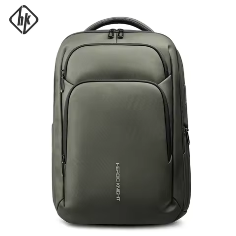 HK Casual Business Backpack for Men Travel Daypack Waterproof 17.3 Inch Laptop Bag for Work Office C
