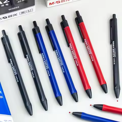 M&G A2 Oil‑Based Ballpoint Pen W3002 0.7mm Semi‑Needle Tip Retractable Ballpoint Pen Smooth Writing 