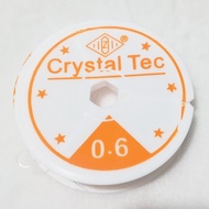 SENAR ELASTIS CRYSTAL TEC ROLL Diameter 0.6 mm 1.0mm 10m  Korea Warna Bening Transparan Senar Karet 