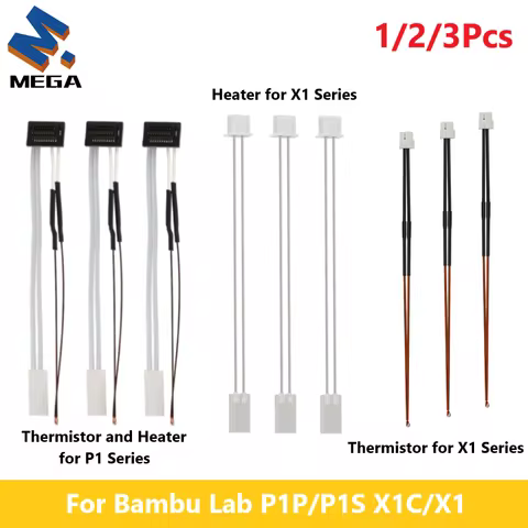 For Bambu Lab Hotend V2.0 V3.0 Kit X1C P1P Thermistor & Ceramic Heater Plate Hotend V3 Heater Cartri