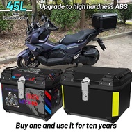 🔥Hardened ABS TOP BOX🔥 45L Top Box Motorcycle Aluminium Top Box 45L universal ALUMINIUM PREMIUM LOCK