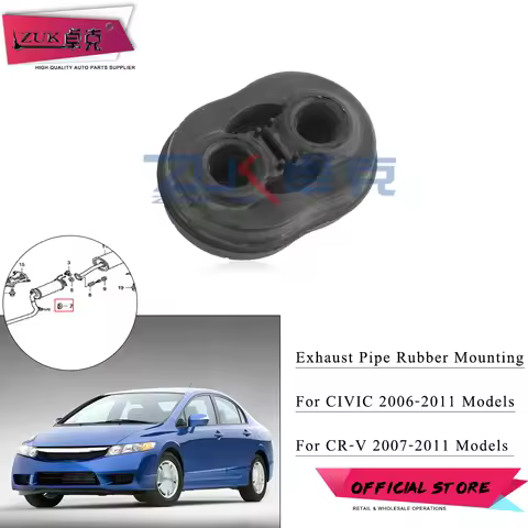 ZUK Exhaust Pipe Rubber Mounting Gasket For HONDA CIVIC FA1 FD1 FD2 2006 2007 2008 2009 2010 2011 CR