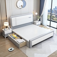 1.2m Single Bed Double Bed Wooden Bed 1.5m Small Apartment Bed 1.8m High Economical Small Bed Rental