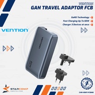 Vention Travel Adaptor 65W GaN Charger GaNdash GaN Dash Adaptor US Plug Fast Charging