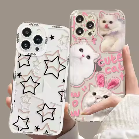 Cute Cat Case for Infinix Note 30 30i GT 10 Hot 40 Pro 30 Play 30i Tecno Spark 10 20 Pro POVA 3 4 5 