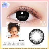 SOFTLENS ICE N8 NORMAL & MINUS (-0.50 s/d -6.00) FREE LENSCASE 16MM BIG EYES BY EXOTICON / GREY BLAC
