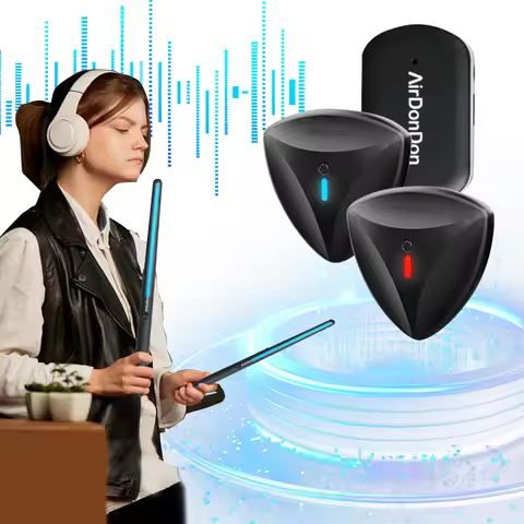 Portable Air Drum Set Air Electronic Drum Sticks Bluetooth-Compatible Virtual Drum Sticks Electronic