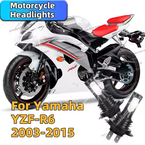 Motorcycle H7 12000lm White CSP LED Bulbs Headlight For Yamaha YZF-R6 2003-2015 2007 2008 2009 2010 