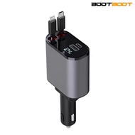 BOOTBOOT Fast Charging Adapter Car Multi Port USB Car with Type C Lightning Cable  60w S16