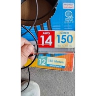 royu original tw solid wire AWG wire100%pure copper #14(1.6mm)#12(2.0mm)black rubber coat
