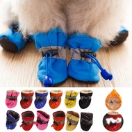 4pcs Pet Dog Shoes Anti-Slip Waterproof Shoes For Dogs Rain Snow Dog Boots Footwear Thick Warm Cat D