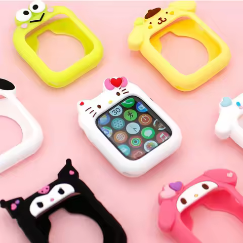 Sanrios Hellokittys Pochacco Silicone Cover for Apple Iwatch 38Mm 40Mm 41Mm Case for Iwatch Series 2