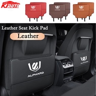 Toyota Alphard Car Leather Seat Back Kick Pad Anti Scratch Mat For Alphard AH10 AH20 AH30 AH40 GR Sport TRD Car Rear Seat Protective Pad Accessories