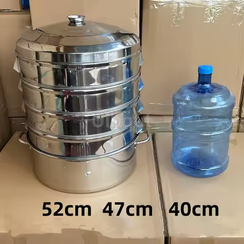 Thick Stainless Steel steamer Extra Large big Food bun buns steamer with pot Bread drawer fish rice 
