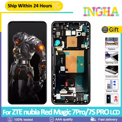 6.8''Original For ZTE Nubia Red Magic 7 Pro LCD Display Touch Panel Screen Digitizer Assembly For Re
