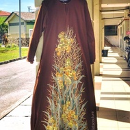 Jubah Batik Sutera Crepe Asli Eksklusif