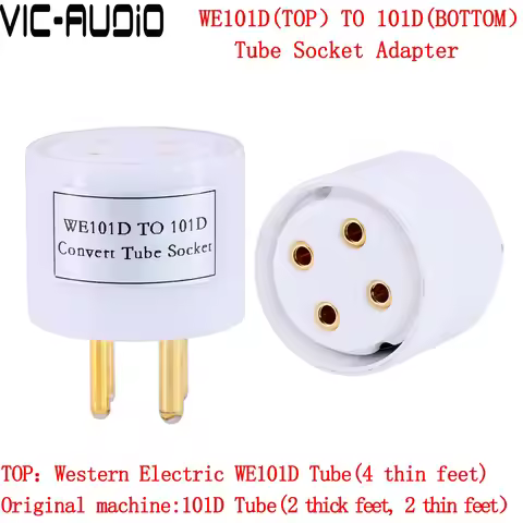 1Piece Western Electric WE101D Top TO 101D Bottom DIY Audio Vacuum Tube Adapter Socket Converter