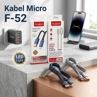 Fast Data Cable FLECO F-52 6A USB To MICROOriginal Type-C Fast Charging Cable F52 Android
