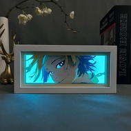 Paper Cut Anime Light Box Blue Lock Michael Kaiser for Bedroom Decoration Manga Shadow Box Desk Tabl