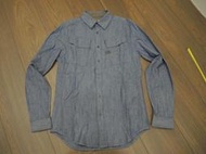 【全新】荷蘭 G-Star Raw Rackler Shirt M號 藍色大口袋修身牛仔襯衫