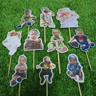 Cake Topper Gambar Beby, Gambar Anak/hiasan kek secret recipe@mamasab/brownies/pizza/donut/pulut kun