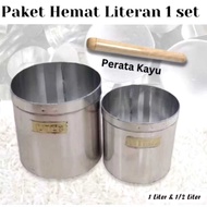 Liter Rice Measuring 1 Liter Liter Rice Measuring Rice 1 Set of 2 (1/) and 1 Liter