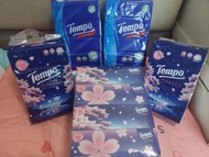 Tempo得寶4層抽取式紙面巾紙 (天然無香及櫻花味) (共7包)
