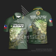 Army V4 Full Sublimation Polo Shirt - High-Performance PolyDex Polyester Quick Dry and Vivid 3D Desi